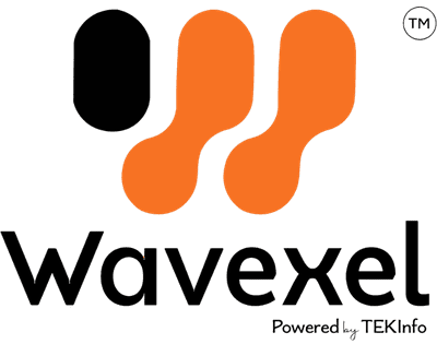 Wavexel brand logo design