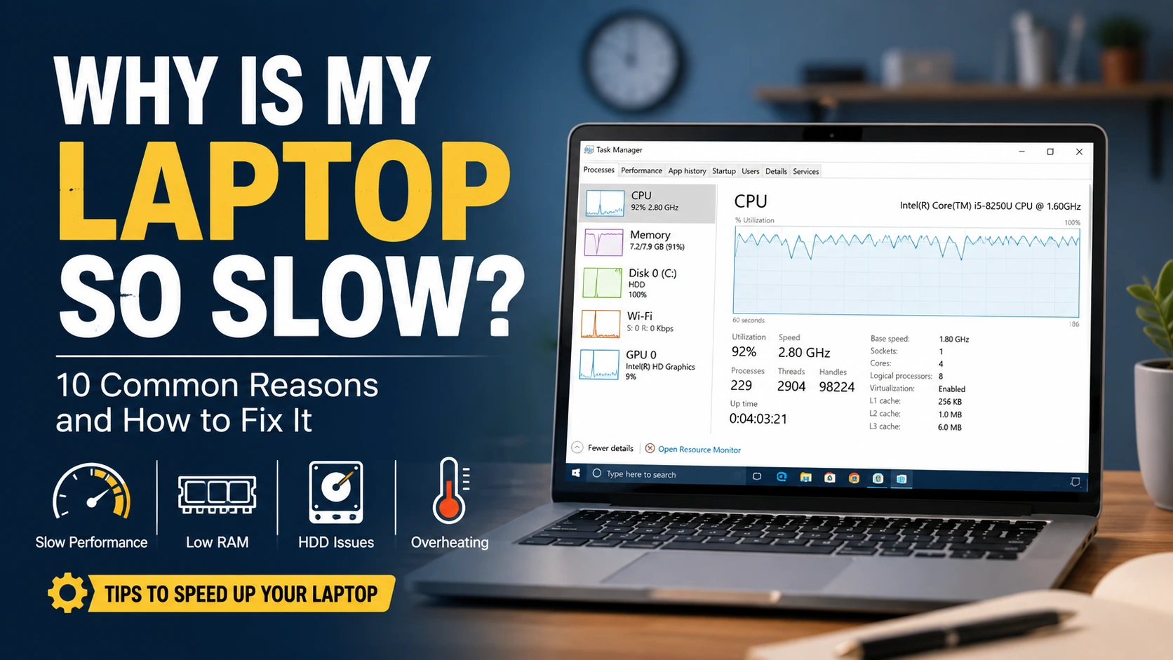 Why Is My Laptop So Slow? 10 Common Reasons and How to Fix It